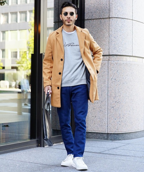 jiggys shop（ジギーズショップ）の「ウール混シングルコート チェスターコート（チェスターコート・メンズ・ネイビー/ブラック/ベージュ・MEDIUM/LARGE/X-LARGE）」の14枚目の写真