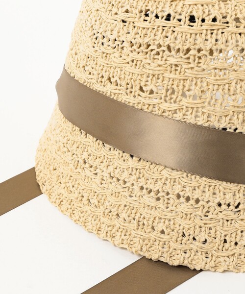 Ray BEAMS(レイビームス)の「リボン クロシェ ハット(ハット・レディース・ナチュラル/ブラック・ONE SIZE)」の18枚目の写真