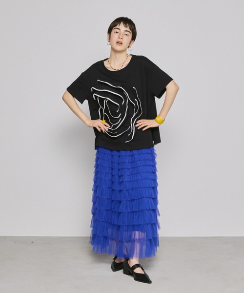 manana suerte グレー チュールスカート manana suerte（マニャーナスエルテ）｜スカート一覧 - WEAR