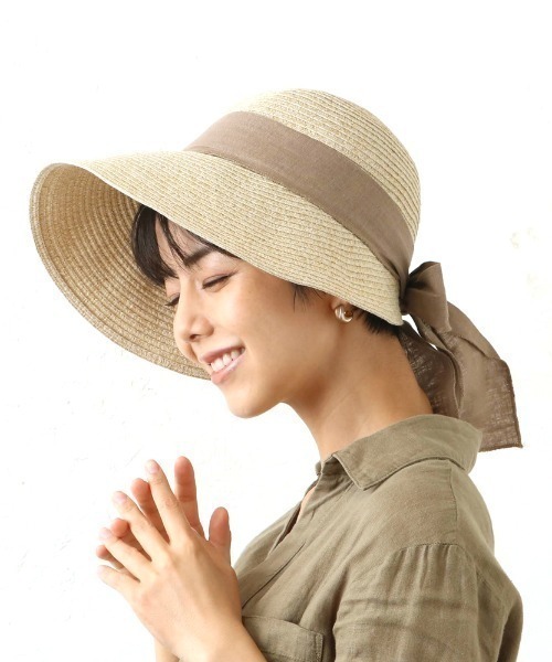 polka polka（ポルカポルカ）の「polka polka / ポルカポルカ ウォッシャブル 女優帽 ハット 434 277123 SDI（ハット・レディース・ベージュ/ナチュラル/ブラック・FREE）」の3枚目の写真