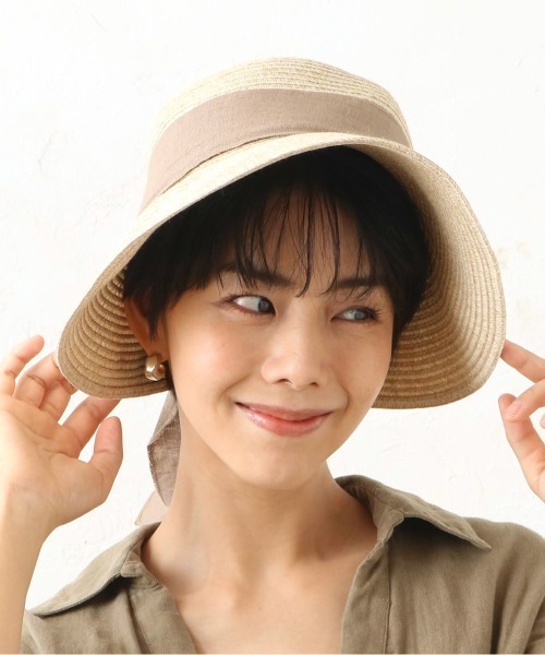 polka polka（ポルカポルカ）の「polka polka / ポルカポルカ ウォッシャブル 女優帽 ハット 434 277123 SDI（ハット・レディース・ベージュ/ナチュラル/ブラック・FREE）」の6枚目の写真