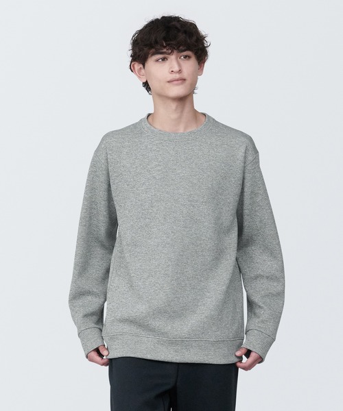 無印良品(ムジルシリョウヒン)の「〔MUJI WALKER〕紳士 UVカット乾きやすいスウェットシャツ(スウェット・メンズ・ダークグリーン/グレー系1/ブラック/オフホワイト・S/XL/L/M)」の4枚目の写真