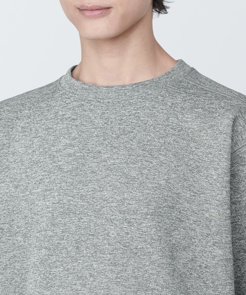 無印良品(ムジルシリョウヒン)の「〔MUJI WALKER〕紳士 UVカット乾きやすいスウェットシャツ(スウェット・メンズ・ダークグリーン/グレー系1/ブラック/オフホワイト・S/XL/L/M)」の8枚目の写真