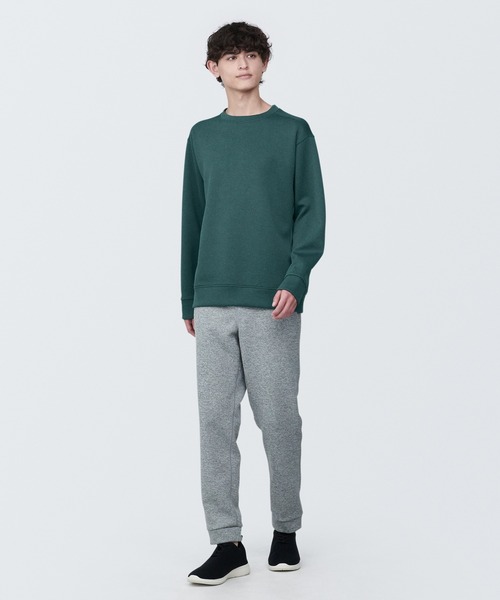 無印良品(ムジルシリョウヒン)の「〔MUJI WALKER〕紳士 UVカット乾きやすいスウェットシャツ(スウェット・メンズ・ダークグリーン/グレー系1/ブラック/オフホワイト・S/XL/L/M)」の11枚目の写真