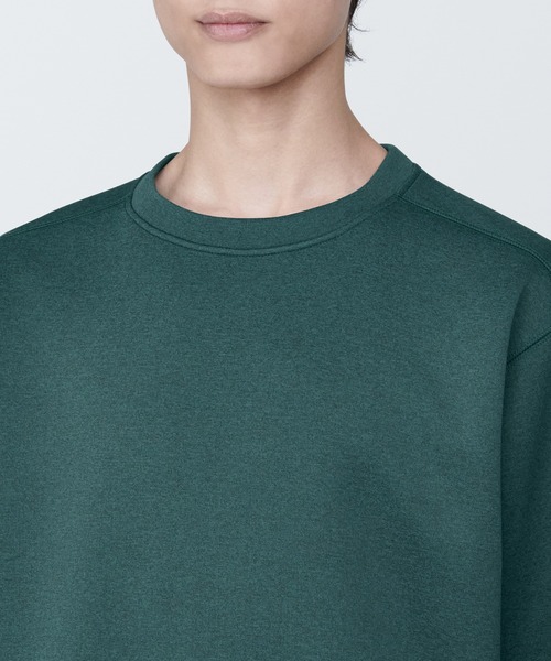 無印良品(ムジルシリョウヒン)の「〔MUJI WALKER〕紳士 UVカット乾きやすいスウェットシャツ(スウェット・メンズ・ダークグリーン/グレー系1/ブラック/オフホワイト・S/XL/L/M)」の5枚目の写真