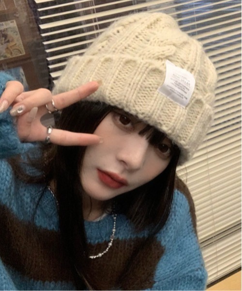 新品未使用　Max Mara テディベアニットキャップ　ビーニー Max Mara(マックスマーラ) ニットキャップ・ビーニー(レディース