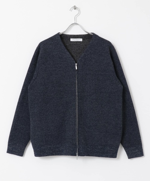 【極美品】チルコロ カーディガン メランジ ウール ネイビー系 メンズ Sサイズ URBAN RESEARCH（アーバンリサーチ）の「メランジZIPカーディガン