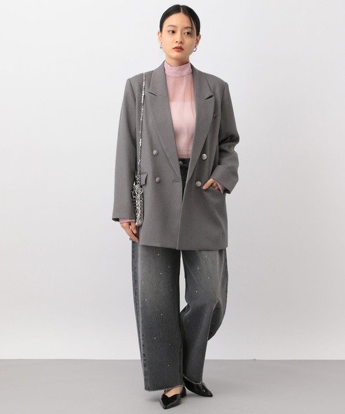 A part by(アパートバイ)の「シアースタンドブラウス(シャツ/ブラウス・レディース・グレー系その他/ピンク系その他・FREE)」の6枚目の写真