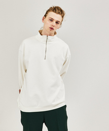 AH ABAHOUSE（エーエイチアバハウス）の「【AH ABAHOUSE】ポンチ ハーフジップ スタンドカラー スウェット / ロンT（スウェット）」