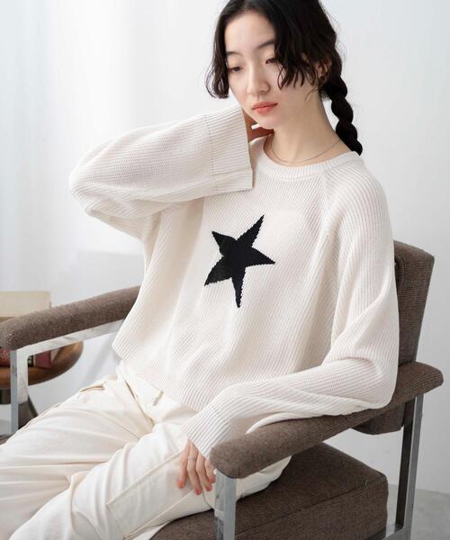 WEGO(ウィゴー)の「■■■WEGO/スターラグランジャガードニット■■■(ニット/セーター・レディース・ブラック系その他/ホワイト・FREE)」の22枚目の写真