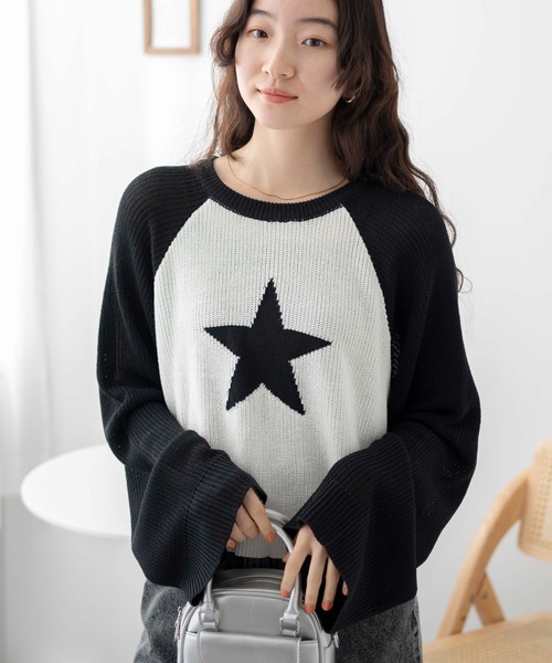 WEGO(ウィゴー)の「■■■WEGO/スターラグランジャガードニット■■■(ニット/セーター・レディース・ブラック系その他/ホワイト・FREE)」の11枚目の写真