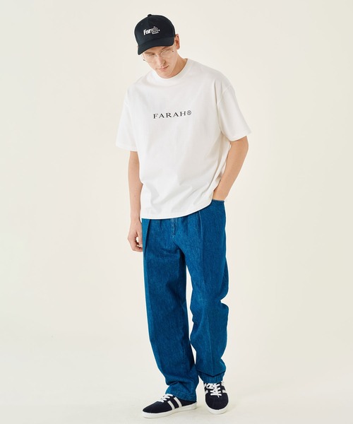 FARAH(ファーラー)の「FARAH | ツータック ワイドデニムパンツ MEN(デニムパンツ・メンズ・ブルー/インディゴブルー・34/32/30)」の21枚目の写真