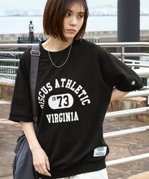 DISCUS ATHLETIC/ディスカス アスレチック VIRGINIA 1973 カレッジロゴ フレンチテリーラグラン半袖スウェット