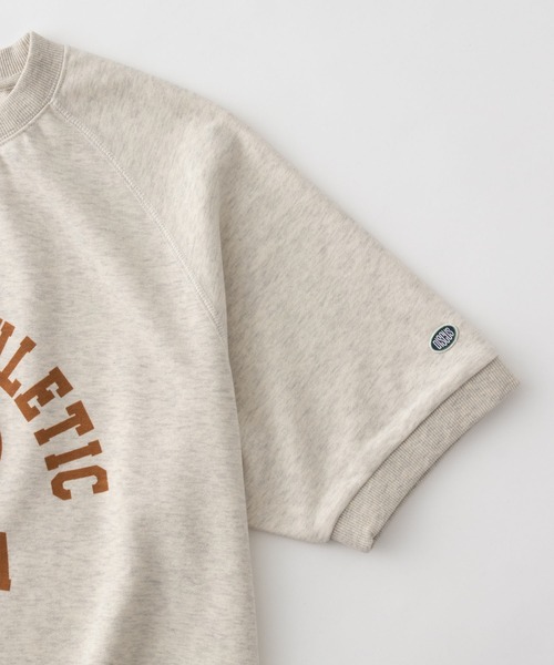 DISCUS ATHLETIC（ディスカス　アスレチック）の「DISCUS ATHLETIC/ディスカス アスレチック VIRGINIA 1973 カレッジロゴ フレンチテリーラグラン半袖スウェット（スウェット・メンズ・オフホワイト/ブラック/オートミール/ライトグリーン・XL/L/M）」の13枚目の写真