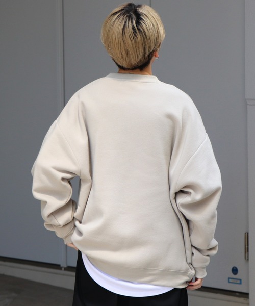 ILL'S（イルズ）の「ワンポイント刺繍ロゴ おじ / デイリーウォーキング ビッグシルエット プルオーバースウェット カットソー ユニセックス【ILL’S】（スウェット・メンズ・グレー系その他2/グレー系その他3/グレー系その他4/グレー系その他5/グリーン系その他/グリーン/グレー/チャコールグレー/ブラック系その他/グレー系その他6/ブラック系その他3/ブラック/グレー系その他/ブラック系その他2/ベージュ・S/M/L/XL）」の16枚目の写真