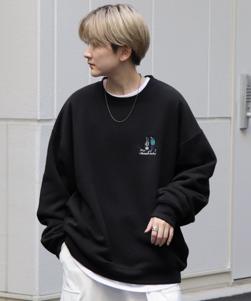 ILL'S（イルズ）の「ワンポイント刺繍ロゴ おじ / デイリーウォーキング ビッグシルエット プルオーバースウェット カットソー ユニセックス【ILL’S】（スウェット・メンズ・グレー系その他2/グレー系その他3/グレー系その他4/グレー系その他5/グリーン系その他/グリーン/グレー/チャコールグレー/ブラック系その他/グレー系その他6/ブラック系その他3/ブラック/グレー系その他/ブラック系その他2/ベージュ・S/M/L/XL）」の22枚目の写真