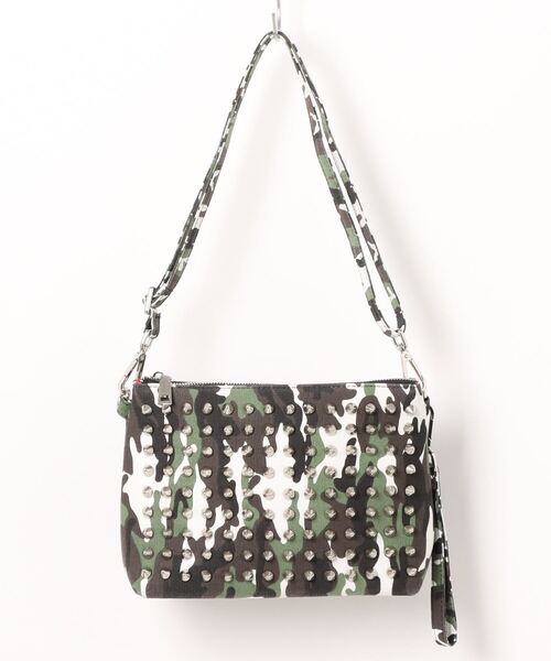 RiNc （リンク）の「【 GLAM JAM / グラムジャム 】 ONIスタッズ ショルダーポーチ / Mサイズ（ショルダーバッグ・レディース・グレー/ブルー/レッド/モカ/その他1/その他2/カーキ/ブルー系その他/ホワイト/ブラック系その他・M）」の9枚目の写真