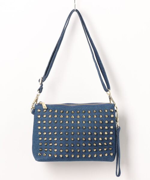 RiNc （リンク）の「【 GLAM JAM / グラムジャム 】 ONIスタッズ ショルダーポーチ / Mサイズ（ショルダーバッグ・レディース・グレー/ブルー/レッド/モカ/その他1/その他2/カーキ/ブルー系その他/ホワイト/ブラック系その他・M）」の7枚目の写真