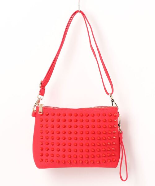 RiNc （リンク）の「【 GLAM JAM / グラムジャム 】 ONIスタッズ ショルダーポーチ / Mサイズ（ショルダーバッグ・レディース・グレー/ブルー/レッド/モカ/その他1/その他2/カーキ/ブルー系その他/ホワイト/ブラック系その他・M）」の8枚目の写真