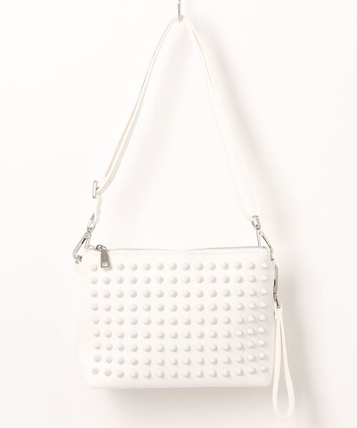 RiNc （リンク）の「【 GLAM JAM / グラムジャム 】 ONIスタッズ ショルダーポーチ / Mサイズ（ショルダーバッグ・レディース・グレー/ブルー/レッド/モカ/その他1/その他2/カーキ/ブルー系その他/ホワイト/ブラック系その他・M）」の3枚目の写真