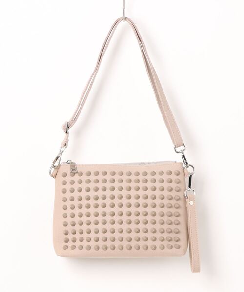 RiNc （リンク）の「【 GLAM JAM / グラムジャム 】 ONIスタッズ ショルダーポーチ / Mサイズ（ショルダーバッグ・レディース・グレー/ブルー/レッド/モカ/その他1/その他2/カーキ/ブルー系その他/ホワイト/ブラック系その他・M）」の6枚目の写真