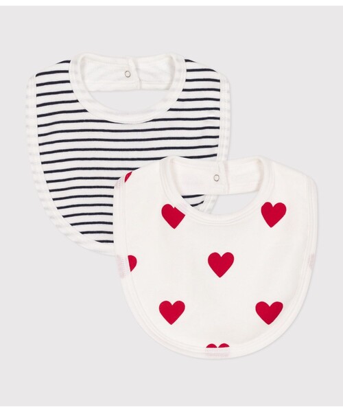 PETIT BATEAU(プチバトー)の「スタイ2枚組(スタイ/よだれかけ・キッズ・その他2・ONE SIZE)」の1枚目の写真