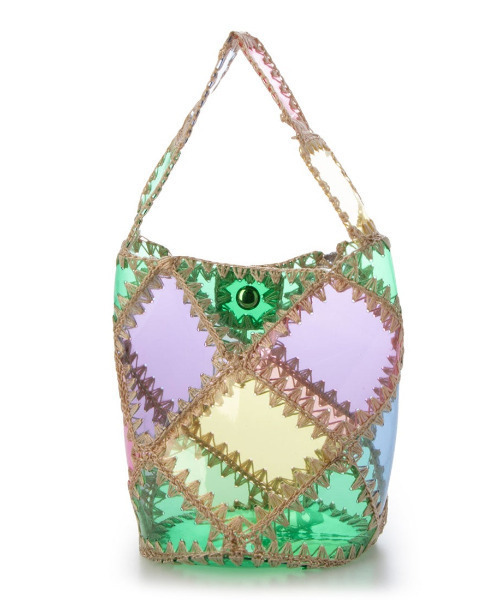 cache cache(カシュ カシュ)の「カシュカシュ cachecache / ビニルクロッシェバケツバッグ(トートバッグ・レディース・ブラック/マルチ・FREE)」の10枚目の写真
