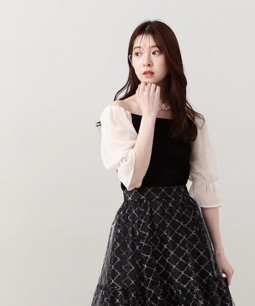 【セール】２ｗａｙ楊柳スリーブニット / 1214170412（ニット/セーター）｜PROPORTION BODY DRESSING（プロポーションボディドレッシング）
