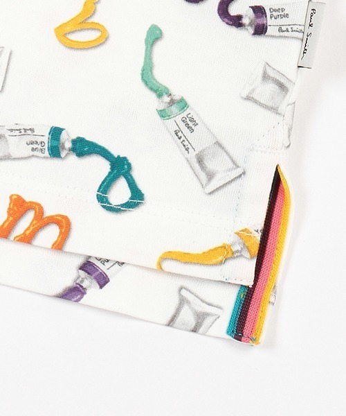 【美品】ポールスミス　絵の具Tシャツ　Mサイズ　ペイント 美品】Paul Smith ポールスミス トップス 半袖Tシャツ 絵の具