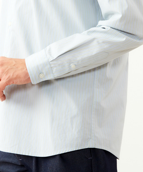 MEN'S MELROSE(メンズメルローズ)の「クラシックストライプバンドカラーシャツ(シャツ/ブラウス・メンズ・ブルー/ミント/ライトグレー・3/4/2)」の9枚目の写真