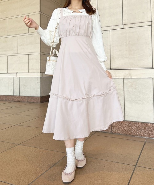 アプレジュール キャミワンピ セール】バッククロスキャミワンピース【ZOZOTOWN限定アイテム