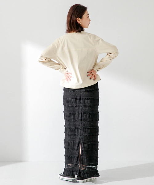 URBAN RESEARCH Sonny Label(アーバンリサーチサニーレーベル)の「ナチュラルストレッチノーカラーコットンジャケット(ノーカラージャケット・レディース・オフホワイト/ベージュ/グレー系その他・FREE)」の11枚目の写真