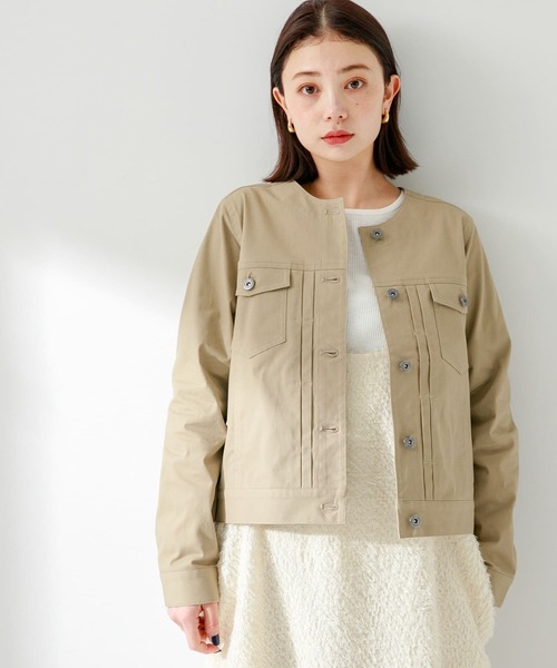 URBAN RESEARCH Sonny Label(アーバンリサーチサニーレーベル)の「ナチュラルストレッチノーカラーコットンジャケット(ノーカラージャケット・レディース・オフホワイト/ベージュ/グレー系その他・FREE)」の13枚目の写真