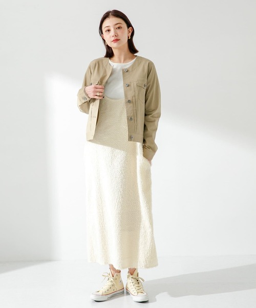 URBAN RESEARCH Sonny Label(アーバンリサーチサニーレーベル)の「ナチュラルストレッチノーカラーコットンジャケット(ノーカラージャケット・レディース・オフホワイト/ベージュ/グレー系その他・FREE)」の17枚目の写真