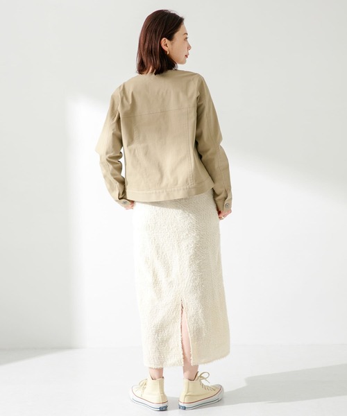 URBAN RESEARCH Sonny Label(アーバンリサーチサニーレーベル)の「ナチュラルストレッチノーカラーコットンジャケット(ノーカラージャケット・レディース・オフホワイト/ベージュ/グレー系その他・FREE)」の19枚目の写真