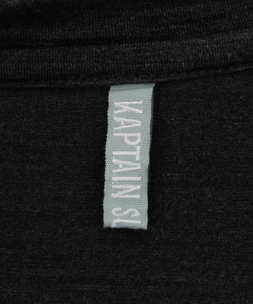 Kaptain Sunshine(キャプテン サンシャイン)の「KAPTAIN SUNSHINE / Super Soft Merino Tenjiku Halfsleeve Tee KSBSCS08(ニット/セーター・メンズ・チャコールグレー/ネイビー・LARGE/MEDIUM)」の5枚目の写真