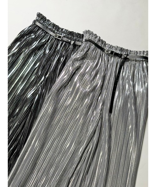 EGOIST（エゴイスト）の「シャイニープリーツワイドパンツ（その他パンツ・レディース・ブラック/シルバー・FREE）」の15枚目の写真