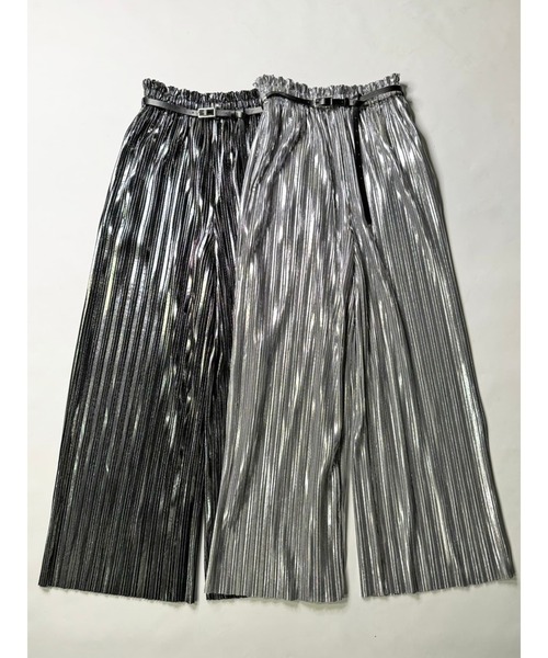EGOIST（エゴイスト）の「シャイニープリーツワイドパンツ（その他パンツ・レディース・ブラック/シルバー・FREE）」の16枚目の写真
