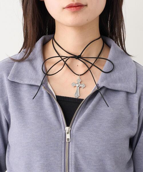 WEGO（ウィゴー）の「WEGO/BIGクロスリボンネックレス（ネックレス・レディース・その他1・FREE）」の2枚目の写真