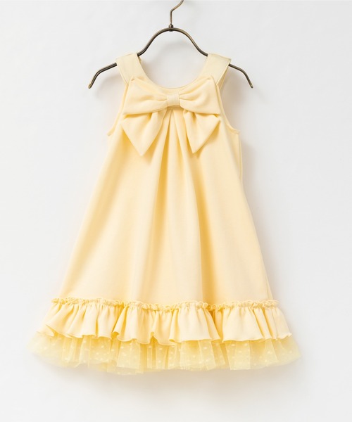 panpantutu(パンパンチュチュ)の「2wayリボンフリルワンピース(80-100cm)(ワンピース・キッズ・ネイビー/イエロー/ピンク・90cm/100cm/80cm)」の17枚目の写真