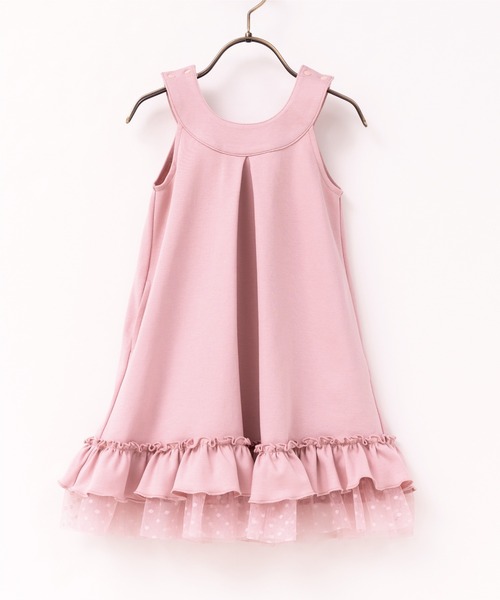 panpantutu(パンパンチュチュ)の「2wayリボンフリルワンピース(80-100cm)(ワンピース・キッズ・ネイビー/イエロー/ピンク・90cm/100cm/80cm)」の22枚目の写真