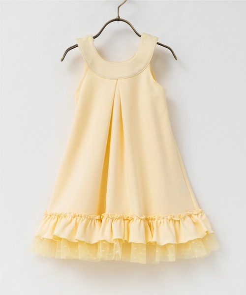 panpantutu(パンパンチュチュ)の「2wayリボンフリルワンピース(80-100cm)(ワンピース・キッズ・ネイビー/イエロー/ピンク・90cm/100cm/80cm)」の16枚目の写真