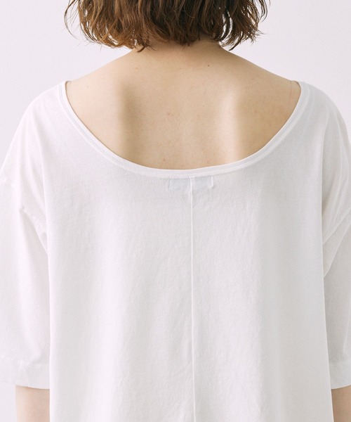 BABYLONE（バビロン）の「天竺バックオープンＴシャツ（Tシャツ/カットソー・レディース・オフホワイト/グレイッシュベージュ・フリー）」の18枚目の写真