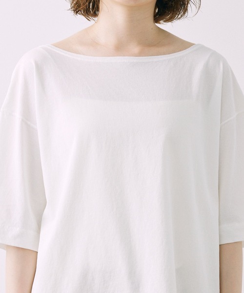 BABYLONE（バビロン）の「天竺バックオープンＴシャツ（Tシャツ/カットソー・レディース・オフホワイト/グレイッシュベージュ・フリー）」の19枚目の写真