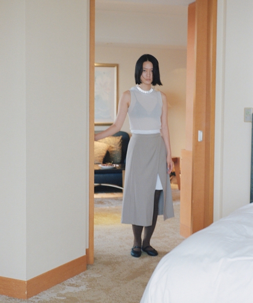 Charles Chaton（シャルルシャトン）の「calm wrap skirt