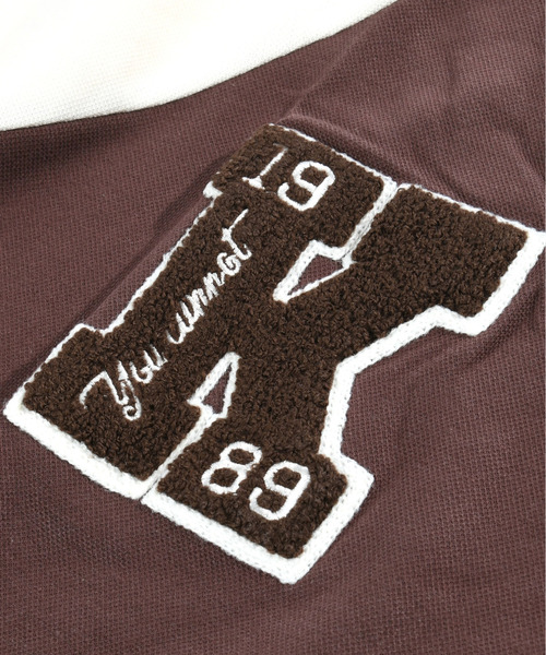 neos(ネオス)の「【neos】ルーズシルエット ワッペン ロゴ サガラ刺繍 ライン ラグラン ハーフスリーブ ポロシャツ(ポロシャツ・メンズ・ホワイト×ブラウン/ホワイト×ブルー・X-LARGE/LARGE/MEDIUM)」の14枚目の写真