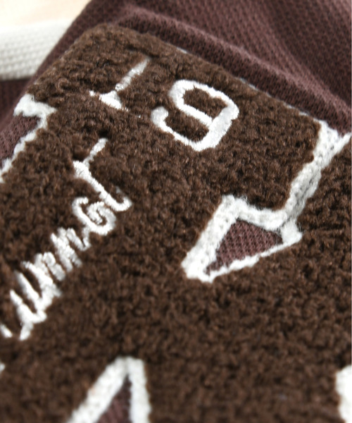 neos(ネオス)の「【neos】ルーズシルエット ワッペン ロゴ サガラ刺繍 ライン ラグラン ハーフスリーブ ポロシャツ(ポロシャツ・メンズ・ホワイト×ブラウン/ホワイト×ブルー・X-LARGE/LARGE/MEDIUM)」の8枚目の写真