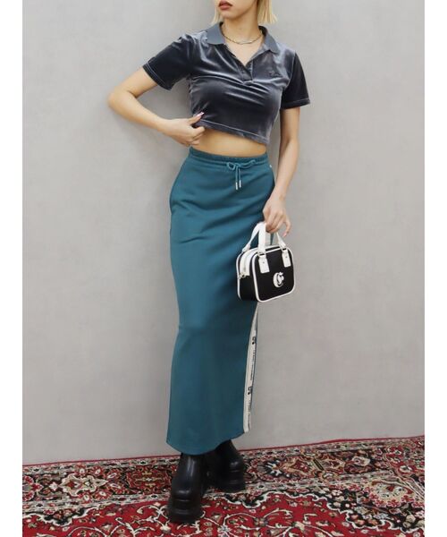 EVRIS（エヴリス）の「ベロアスキッパーショートトップス（Tシャツ/カットソー・レディース・ブルー/グレー/ピンク・FREE）」の12枚目の写真