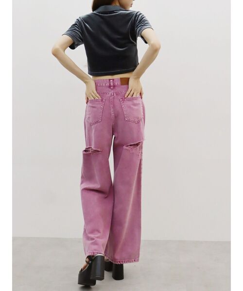 EVRIS（エヴリス）の「ベロアスキッパーショートトップス（Tシャツ/カットソー・レディース・ブルー/グレー/ピンク・FREE）」の20枚目の写真