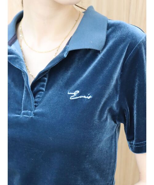 EVRIS（エヴリス）の「ベロアスキッパーショートトップス（Tシャツ/カットソー・レディース・ブルー/グレー/ピンク・FREE）」の21枚目の写真